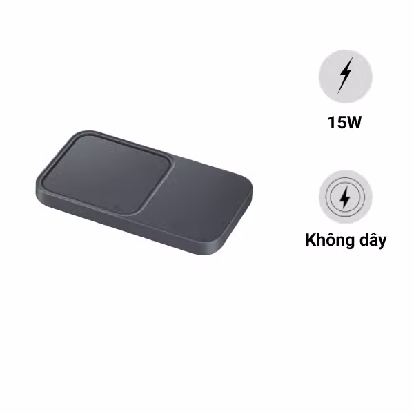 Đế sạc đôi không dây Samsung 15W - ảnh 1