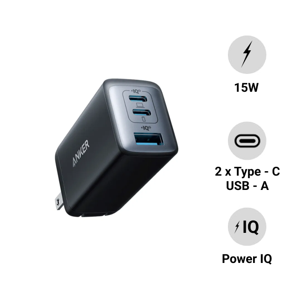 Củ sạc Anker PowerPort III 2C1A 65W A2667