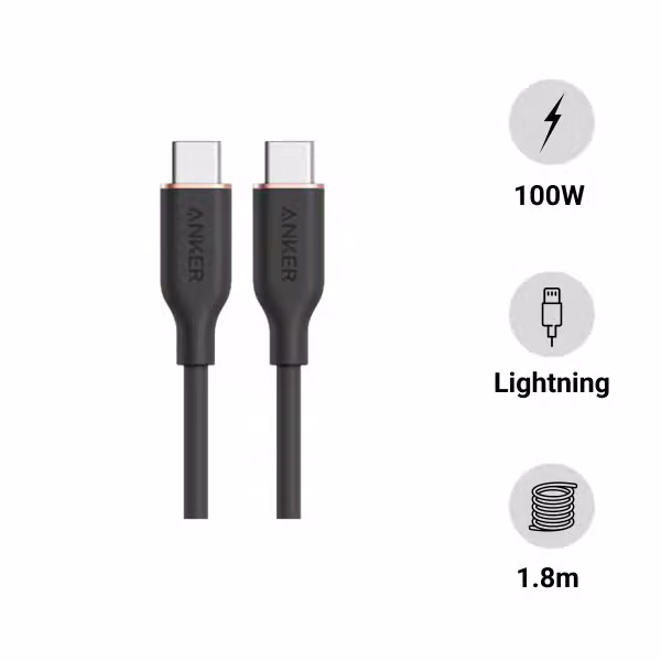 Cáp sạc Type-C to Type-C Anker Powerline Flow III 100W 1.8m A8553 - ảnh 1