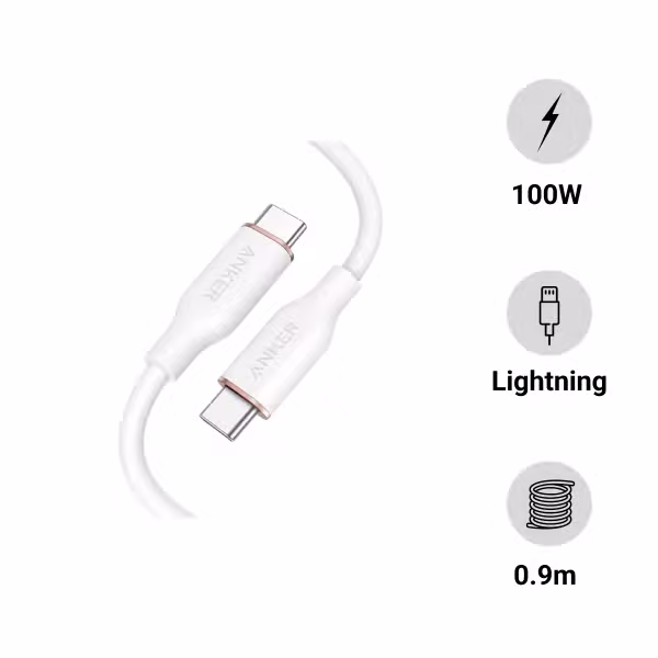 Cáp sạc Type-C to Type-C Anker PowerLine Flow III  100W 0.9m A8552 - ảnh 1