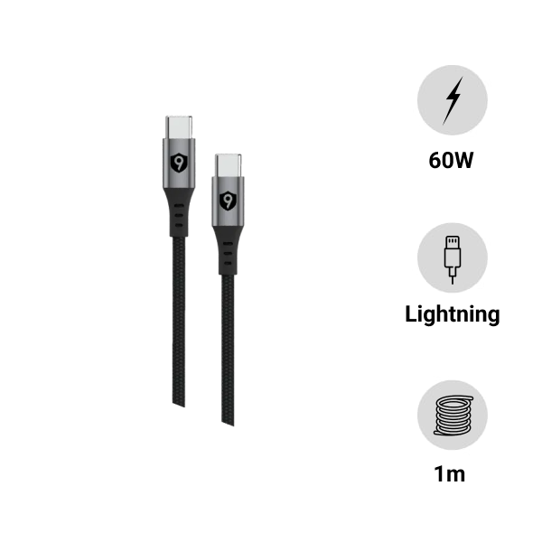 Cáp sạc 9Fit USB-C to USB-C 1m