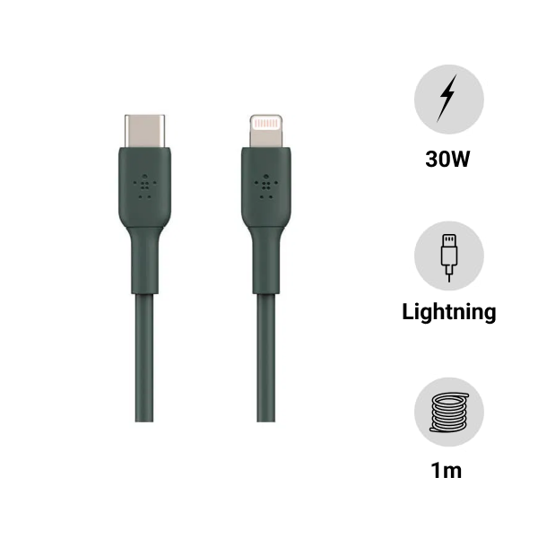 Cáp sạc C - Lightning 1m vỏ nhựa 30W Belkin