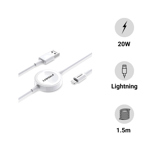 Cáp sạc Pisen iWatch 2in1 Lightning