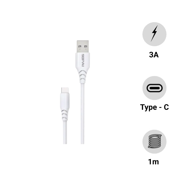 Cáp sạc Type-C 90PAI 3A 1m X34