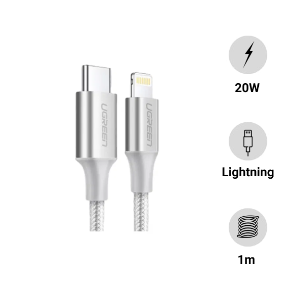 Cáp sạc Ugreen USB-C to Lightning 1m US304