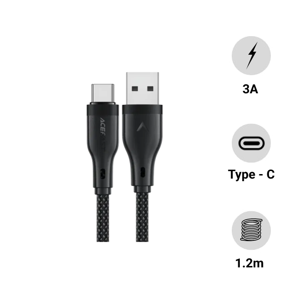 Cáp sạc Acefast USB-A to Type-C 1.2m C8-04