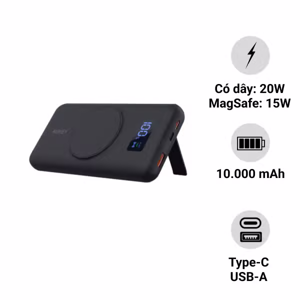 Pin sạc dự phòng MagSafe Aukey 10.000mAh PB-WL02i - ảnh 1