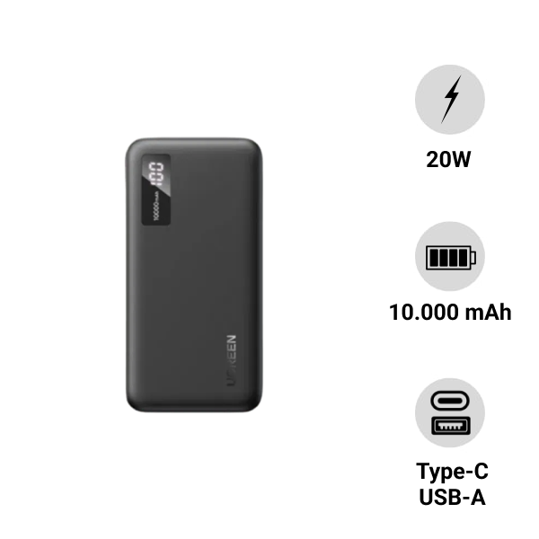 Pin sạc dự phòng Ugreen 10.000mAh 20W 2 chiều 25742