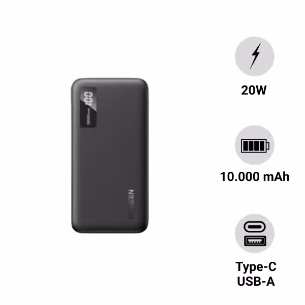 Pin sạc dự phòng Ugreen 10.000mAh 20W 2 chiều 25742 - ảnh 1