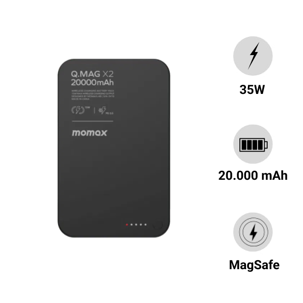 Pin sạc dự phòng Momax 20.000mAh MagSafe Q.Mag X2