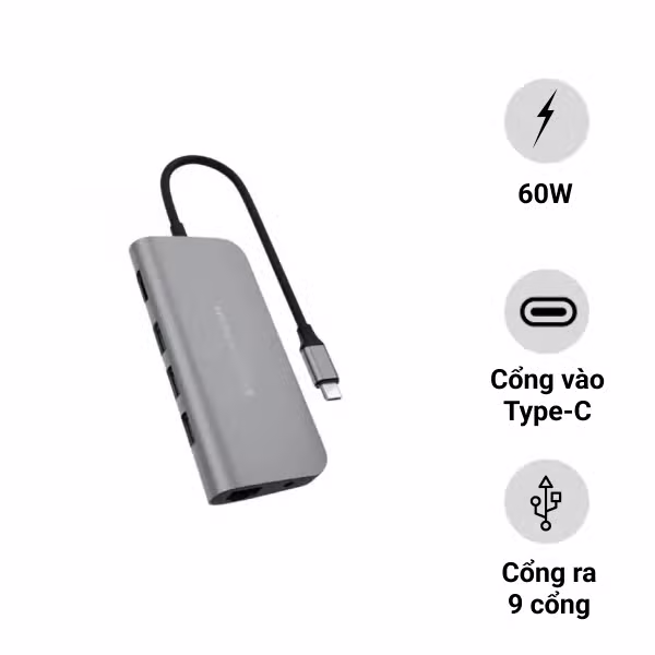 Cổng chuyển HyperDrive Power 9-in-1 USB-C Hub (HD30F) - ảnh 1