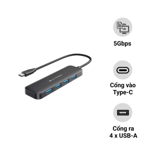 Cổng chuyển HyperDrive Next 4in1 Port USB-C (HD5002GL)