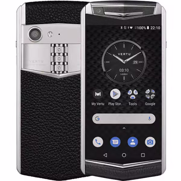 Vertu Aster P Ti Silver SS Baroque Calf Black (Likenew) - ảnh 1