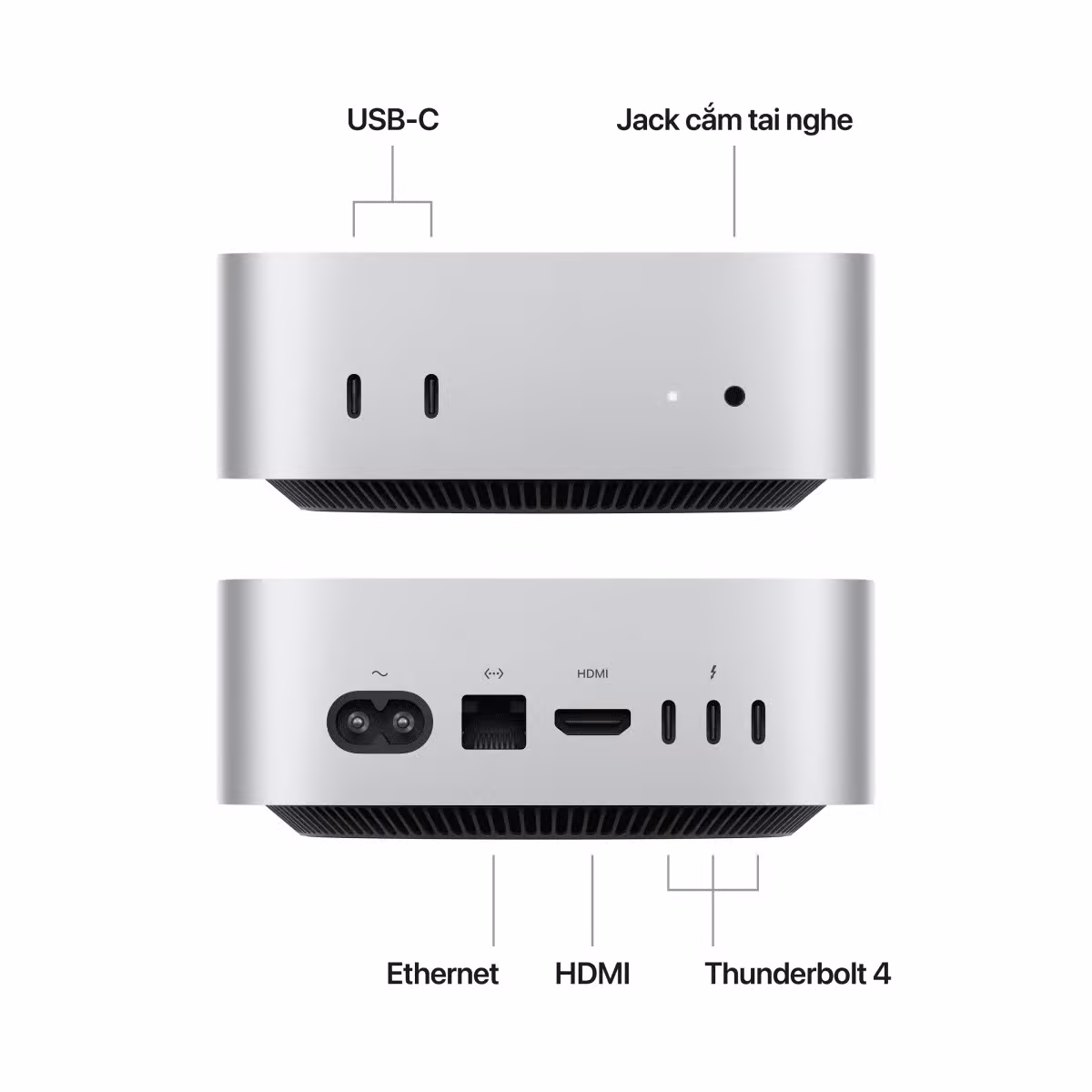 Mac mini M4 10‑core CPU | 10‑core GPU 24GB/512GB Chính Hãng - ảnh 2