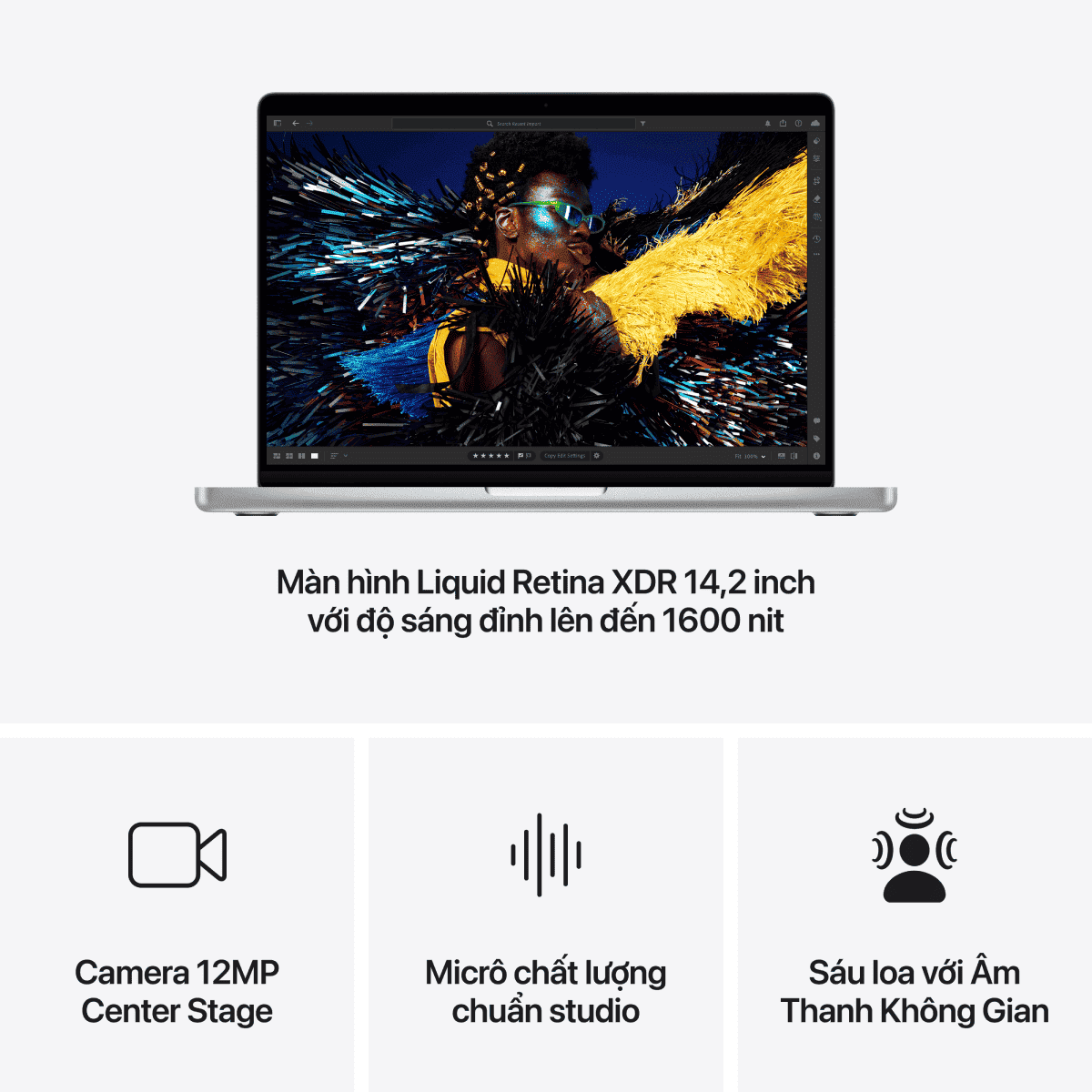 MacBook Pro 2024 14-inch M4 10‑core CPU | 10‑core GPU 16GB/512GB Chính Hãng