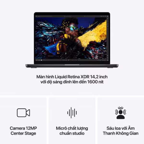 MacBook Pro 2024 14-inch M4 Max 14‑Core CPU | 32‑Core GPU 36GB/1TB Chính Hãng - ảnh 7