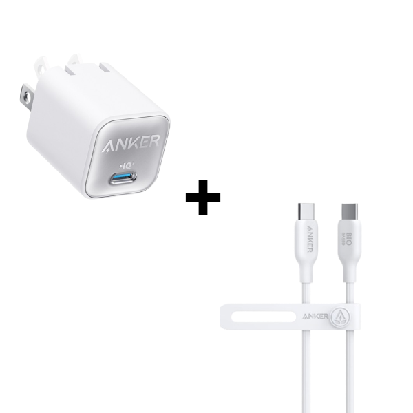 Bộ Combo cáp sạc Anker 30W Type-C 0.9m màu trắng