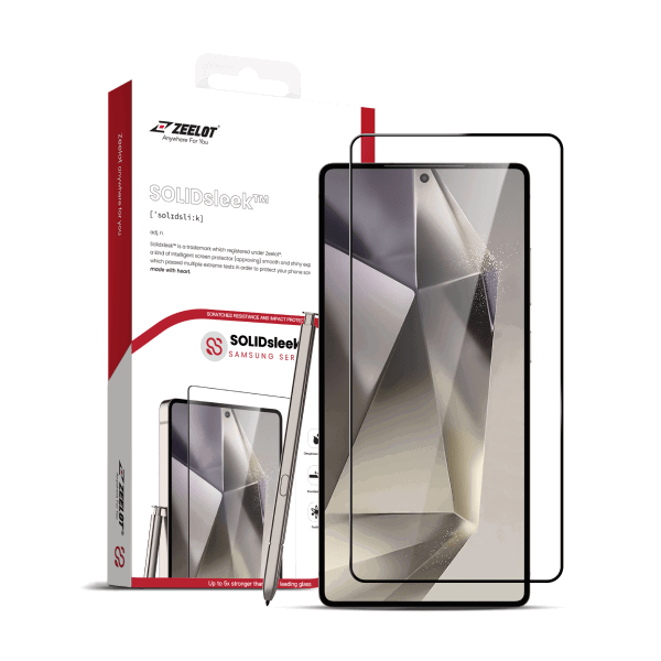 Dán kính cường lực Samsung Galaxy S25 Ultra Zeelot Solidsleek 2.5D