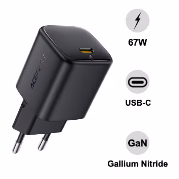 Củ sạc nhanh Acefast 67W USB-C PD 3.0 PPS GaN A134