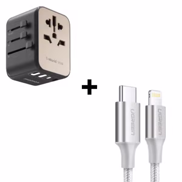 Bộ Combo cáp sạc 35W Type-C to Lightning Momax - Ugreen - ảnh 1