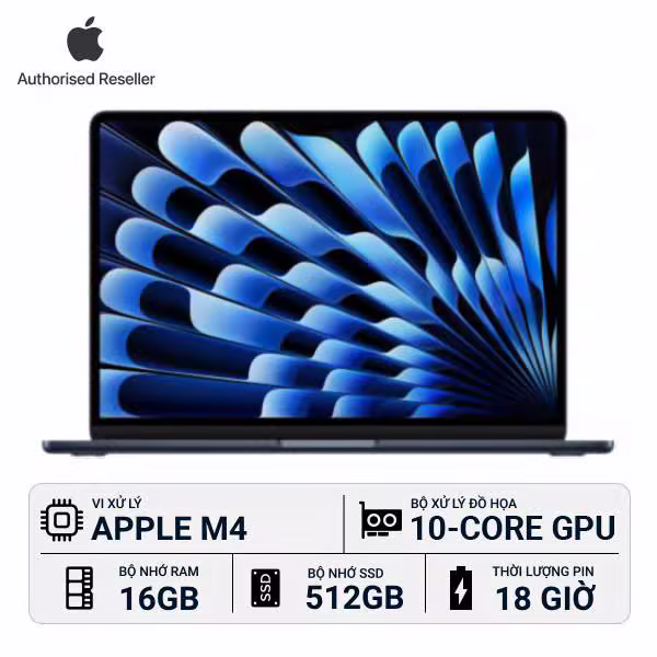 MacBook Air M4 13-inch 16GB/512GB Chính Hãng - ảnh 1