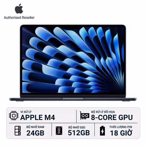 MacBook Air M4 13-inch 24GB/512GB Chính Hãng - ảnh 1