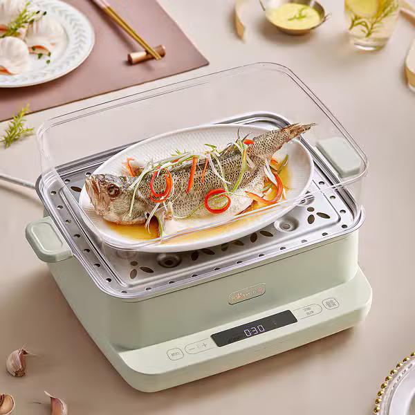 Nồi hấp điện 3 tầng 12L Bear DZG-CA2G2 - ảnh 4