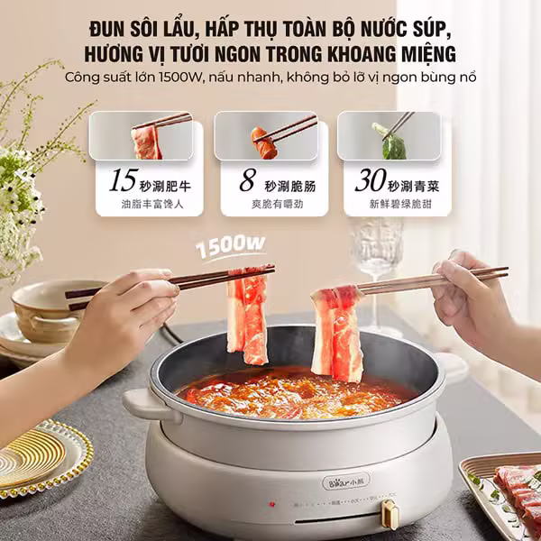 Nồi điện đa năng Bear DHG-C40V2 - ảnh 3