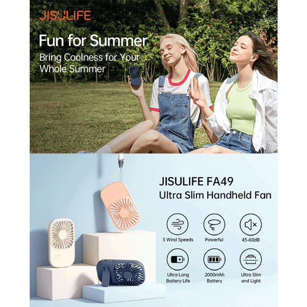 Quạt cầm tay JisuLife FA49 2000mAh