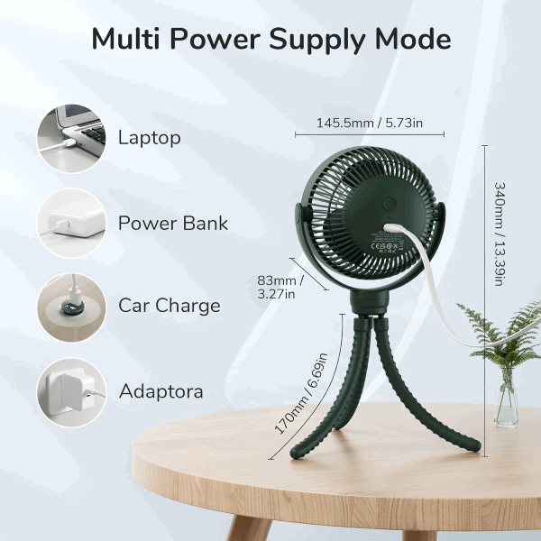 Quạt kẹp đa năng JisuLife FA24 4000mAh