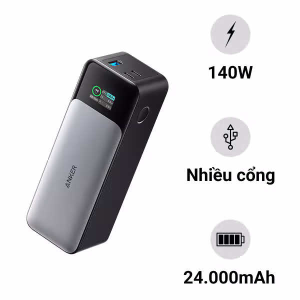 Pin sạc dự phòng Anker 737 PowerCore 140W 1A1C 24.000mAh A1289 - ảnh 1