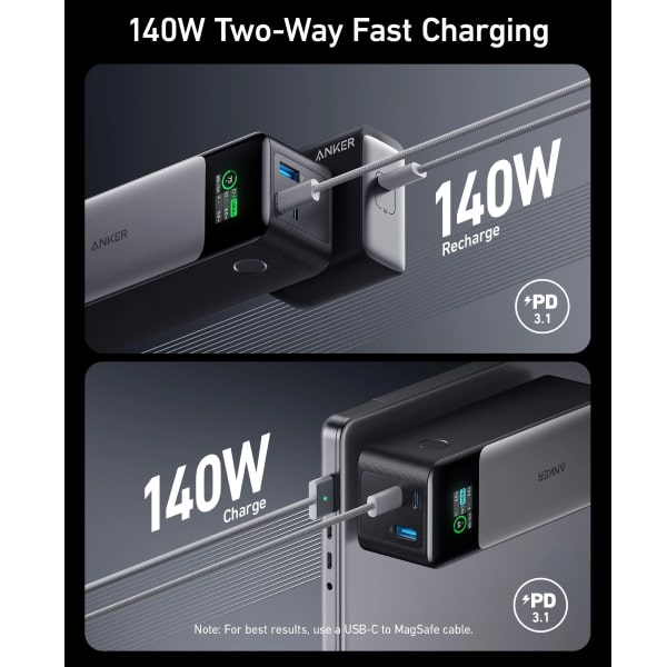 Pin sạc dự phòng Anker 737 PowerCore 140W 1A1C 24.000mAh A1289