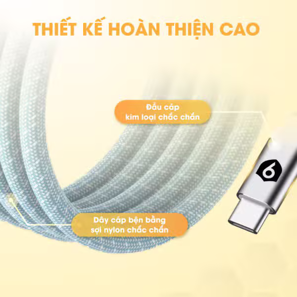 Cáp sạc từ tính tự cuộn 9FIT USB-C to USB-C 1M - ảnh 5