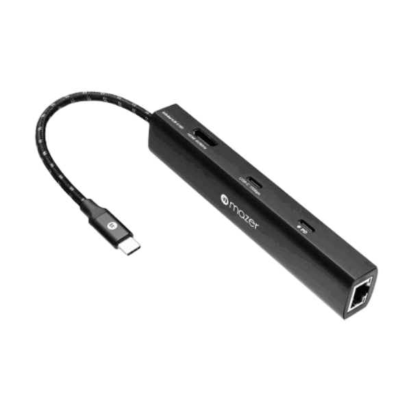 Cổng chuyển Mazer InfiniteLink Hub 6in1 HDMI 4K + USB3.0X2 + GIGABIT + USB-C PD100W
