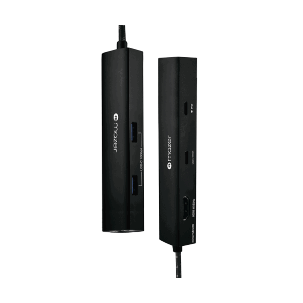 Cổng chuyển Mazer InfiniteLink Hub 6in1 HDMI 4K + USB3.0X2 + GIGABIT + USB-C PD100W