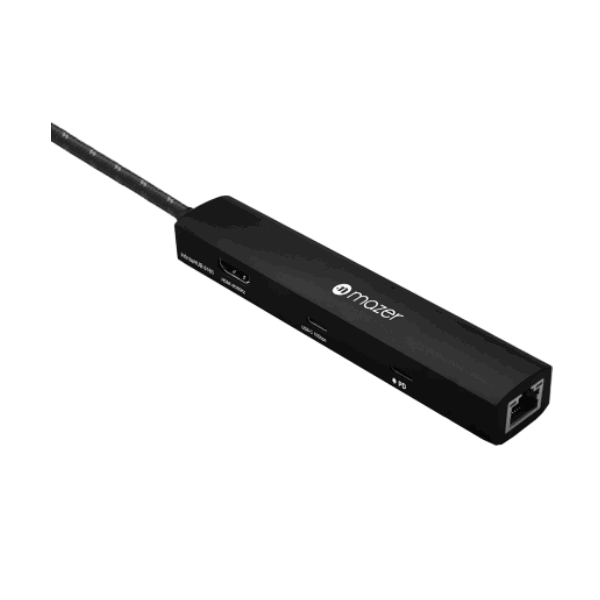 Cổng chuyển Mazer InfiniteLink Hub 6in1 HDMI 4K + USB3.0X2 + GIGABIT + USB-C PD100W