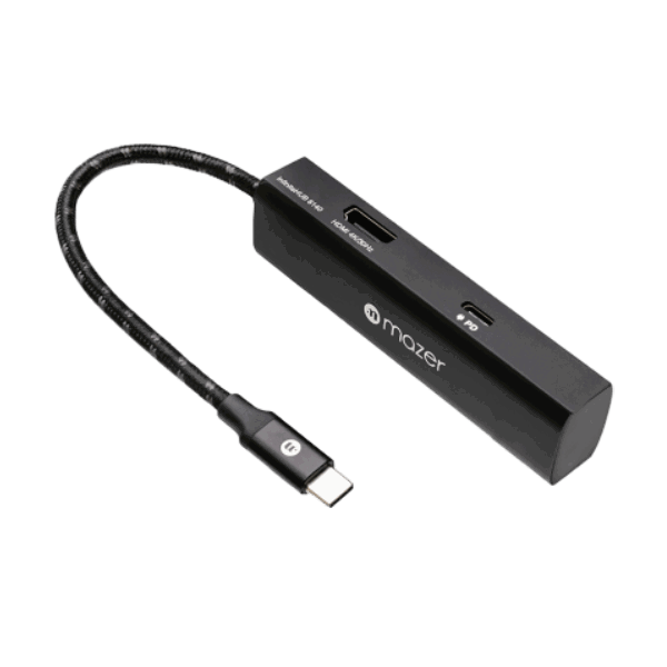 Cổng chuyển Mazer InfiniteLink Hub 4in1 HDMI 4K + USB3.0X2 + USB-C PD100W