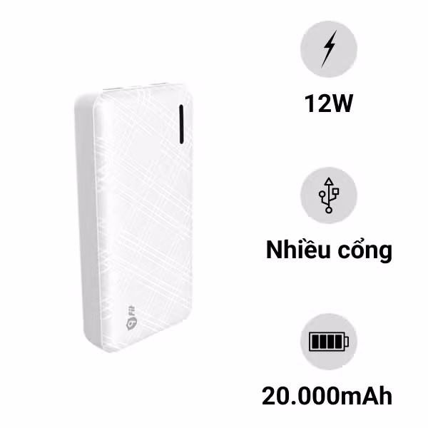 Pin sạc dự phòng 9FIT Lite 20.000mAh Li-Polymer 9PL20K03