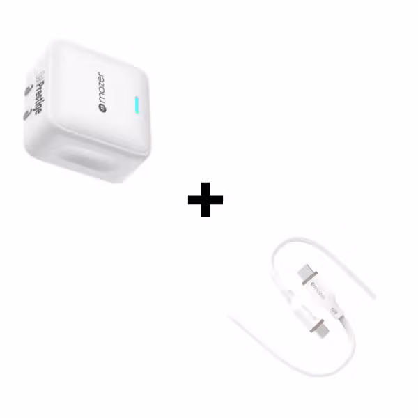 Bộ Combo Cáp sạc Mazer 35W Type C-C màu trắng - ảnh 1