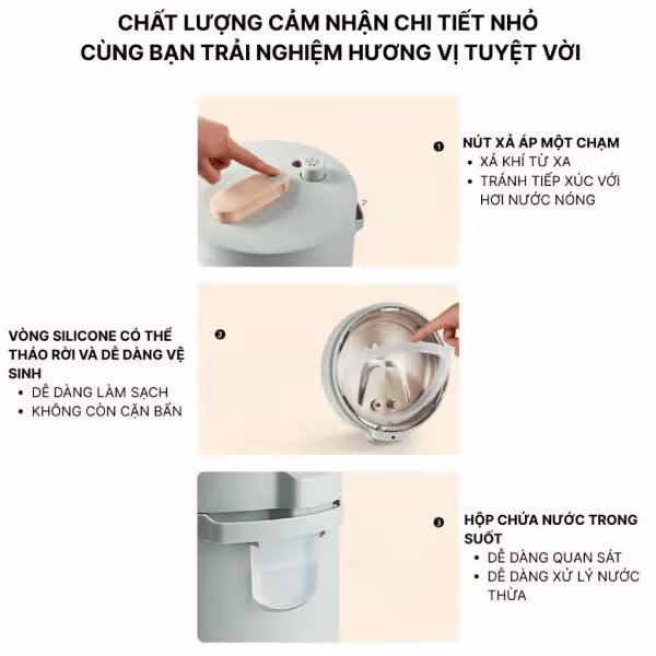Nồi áp suất điện Bear 2.5L YLB-A25F1 (PC-4H25R) - ảnh 5