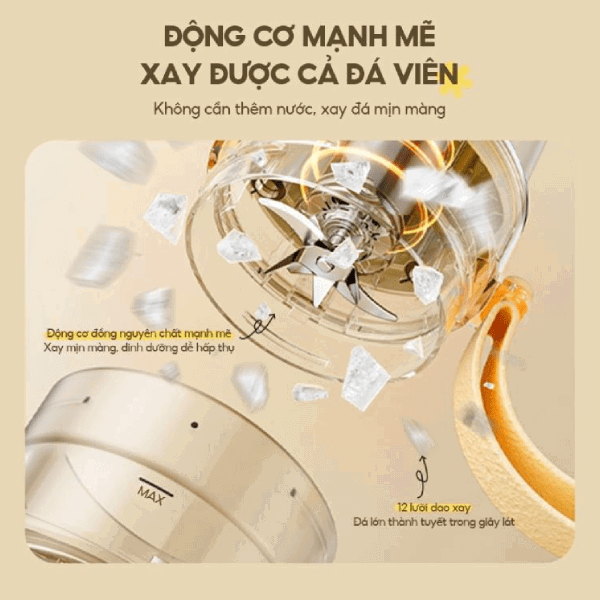 Máy xay sinh tố cầm tay Bear 0.4L + 0.1L 70W BL-4H05Z (LLJ-K05V8)