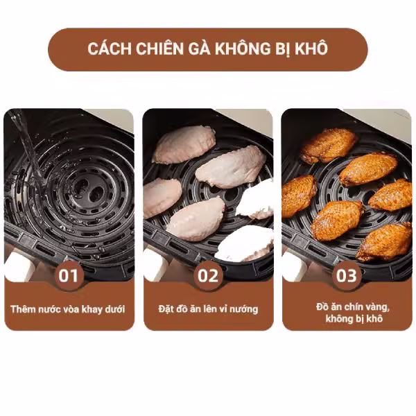 Nồi chiên không dầu 5L 1500W Bear AF-4H15L (QZG-P15R8) - ảnh 6