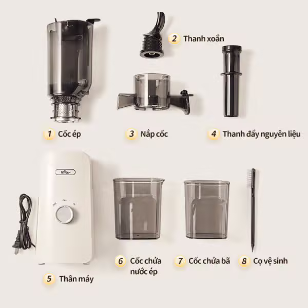 Máy ép chậm 0.8L 130W Bear SJ-4H01U (YZJ-F01D6) - ảnh 7