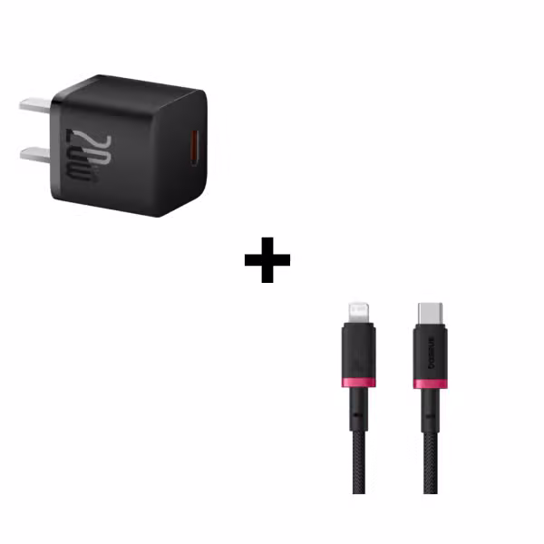 Bộ Combo cáp sạc Baseus 20W màu đen
