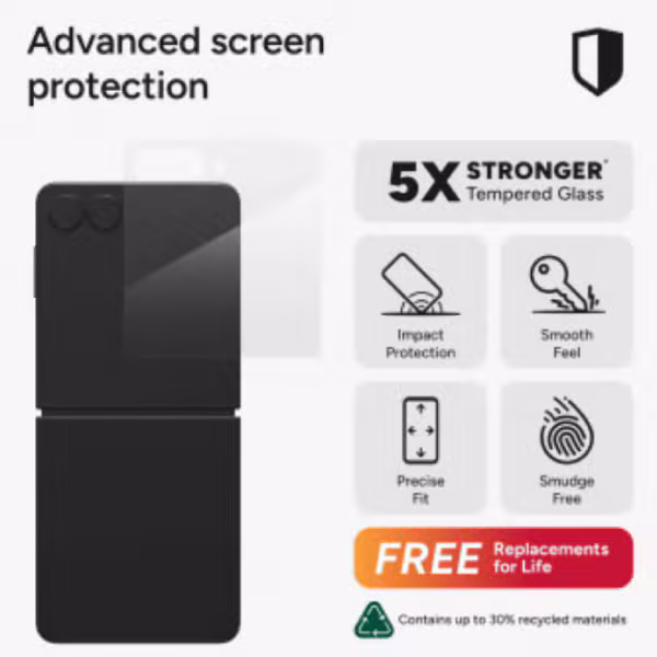 Dán kính cường lực Samsung Galaxy Z Flip7 ZAGG IS Glass Elite - ảnh 2
