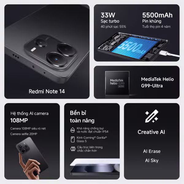 Xiaomi Redmi Note 14 128GB Chính Hãng - ảnh 5