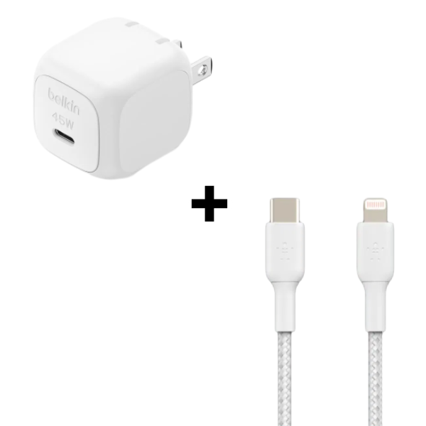 Cáp Sạc Belkin Type-C to Lightning 45W Trắng