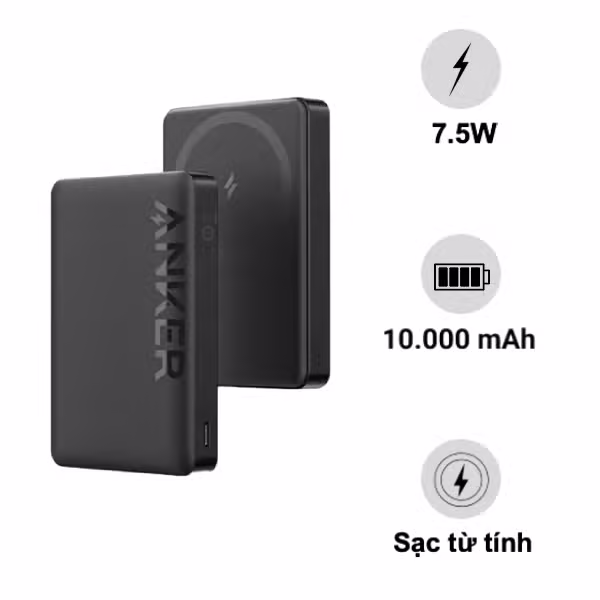 Pin sạc dự phòng Anker 334 PowerCore 1A1C 7.5W 10.000mAh A1642 - ảnh 1
