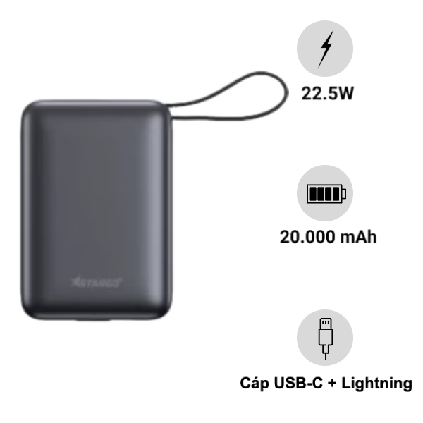 Pin sạc dự phòng stargo star x2 20.000mah (có chứng nhận ccc)