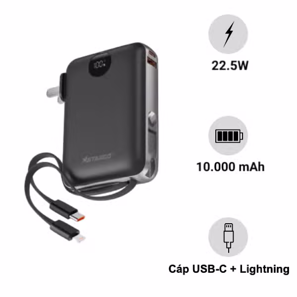 Pin sạc dự phòng StarGO Star X1 10.000mAh (Có chứng nhận CCC)
